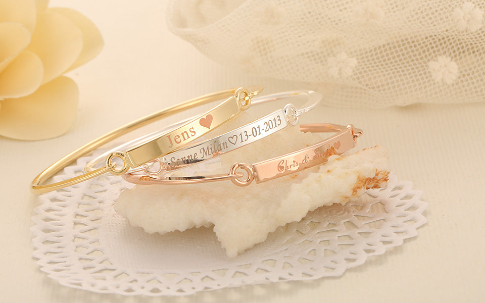 Engraved Name Personalized Bracelet for Women