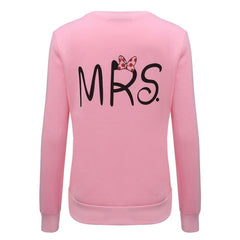 2016 Autumn Fashion Casual Long Sleeve Mr Mrs Letter Print Pullover Hoodies Couples Lovers Sweatshirts For Men And Women Blusas