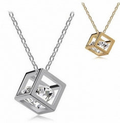 Shining Charm Square Crystal Necklace