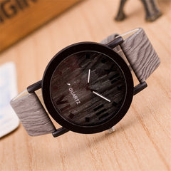 Fashion Casual Watch Men Women Wood Leather Wrist Watches