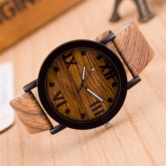 Fashion Casual Watch Men Women Wood Leather Wrist Watches