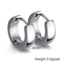 Stainless Steel Unique Small Hoop Earrings