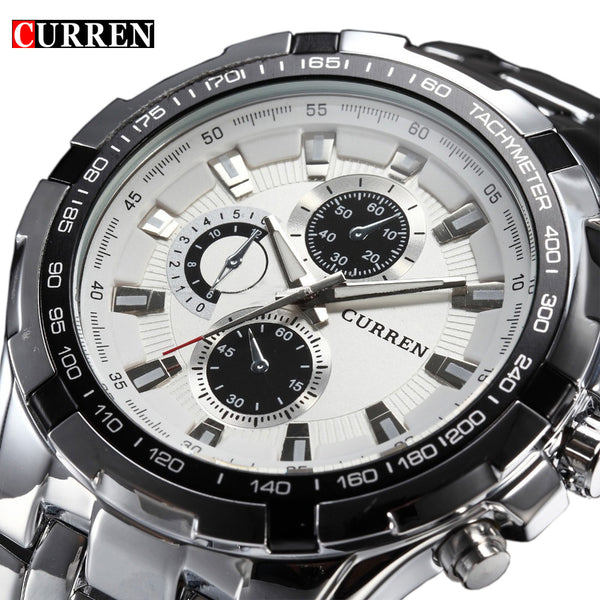 2017 Brand Luxury full stainless steel Watch Men Business Casual quartz Watches Military Wristwatch waterproof Relogio New SALE