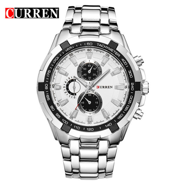 2017 Brand Luxury full stainless steel Watch Men Business Casual quartz Watches Military Wristwatch waterproof Relogio New SALE