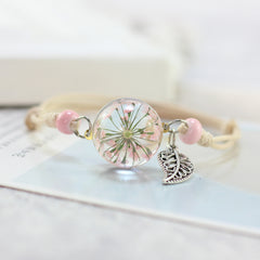 dried flowers plant specimens bracelet ball dandelion all over the sky star girlfriends female lovers gifts  MS3147